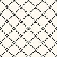 Seamless animal pattern of paw footprint and bone N3