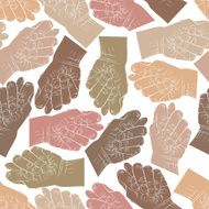 Fig fico hands seamless pattern vector background for wallpaper