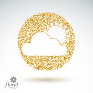 Sunny weather stylized icon ÂÂ meteorology pictogram
