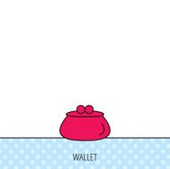 Vintage wallet icon Cash money bag sign N11