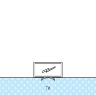 Lcd tv icon Led monitor sign N8