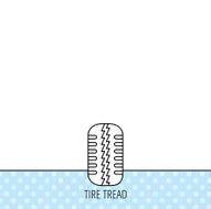 Tire tread icon Car wheel sign N5