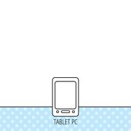 Tablet PC icon Touchscreen pad sign N6