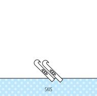 Skiing icon Skis sign N2