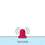 Siren alarm icon Alert flashing light sign N3