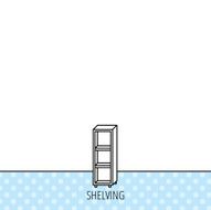 Empty shelves icon Shelving sign N3