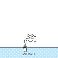 Save water icon Crane with drop sign N3