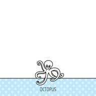 Octopus icon Ocean devilfish sign N3