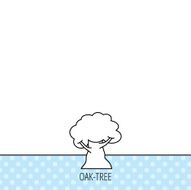 Oak tree icon Forest wood sign N5