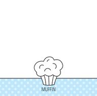 Muffin icon Cupcake dessert sign N3