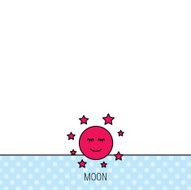Moon and stars icon Night or sleep sign N2