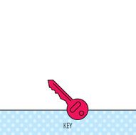 Key icon Door unlock tool sign N3