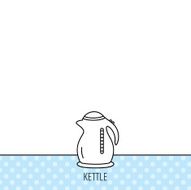 Kettle icon Kitchen teapot sign N3