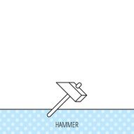 Hammer icon Repair or fix sign N7