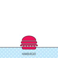 Hamburger icon Fast food sign N4