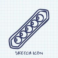 peas sketch icon Food symbol N2