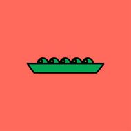 Vector peas icon Food Eps10 N8