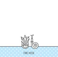 Fire hose reel icon Firefighters station sign N4
