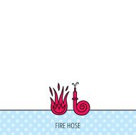 Fire hose reel icon Firefighters station sign N5