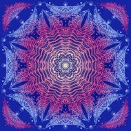 Abstract round design decorative snowflake