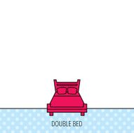 Double bed icon Sleep symbol N5