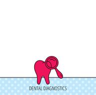 Dental diagnostic icon Tooth hygiene sign N3