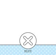 Delete icon Decline or Remove sign N4