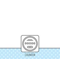 Electricity power counter icon Measurement sign N3