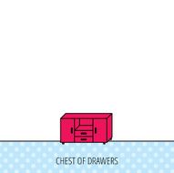 Chest of drawers icon Interior commode sign N4