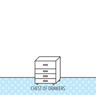 Chest of drawers icon Interior commode sign N5