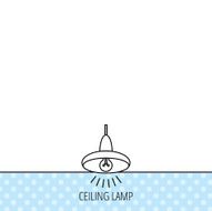 Ceiling lamp icon Light illumination sign N4