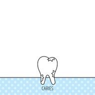 Caries icon Tooth health sign N3