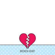 Broken heart icon Divorce sign N5