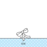 Gift bow icon Present decoration sign N5