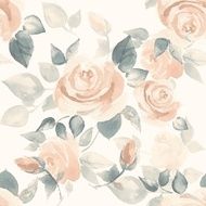 Background with beautiful roses Seamless pattern hand-drawn flowers 2