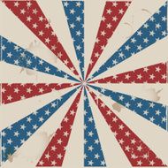 Red blue and white celebration rays
