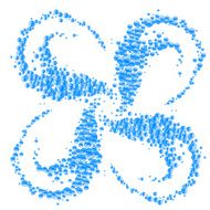 Abstract shape made of water bubbles N2