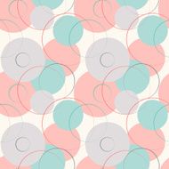 Abstract geometric line and round seamless pattern