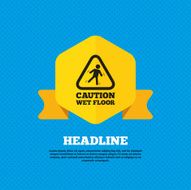 Caution wet floor icon Human falling symbol N2