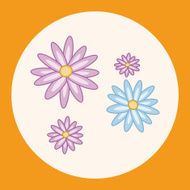 flower theme elements vector eps N3