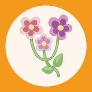 flower theme elements vector eps N5