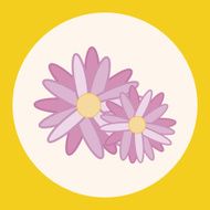 flower theme elements vector eps N6