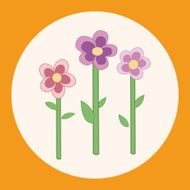 flower theme elements vector eps N12