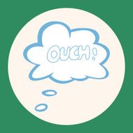 message word ouch theme elements N2