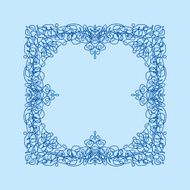 Abstract vector square ornamental border frame