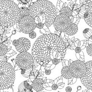 Seamless texture with asters N36