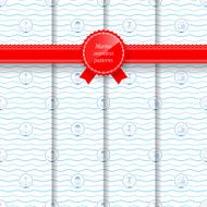 Marine Set of Seamless Patterns N2