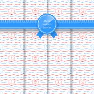 Marine Set of Seamless Patterns N4