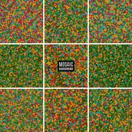 set background abstract mosaic of the pixel pattern and squares N6