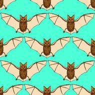 Sketch bat in vintage style